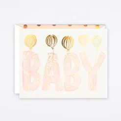 Baby Blush Letters Card