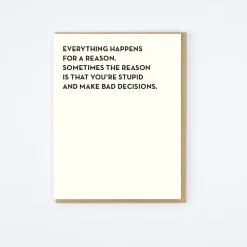 Bad Decisions Card