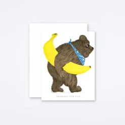 Bananas For You Bear Card
