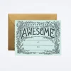 Certificate of Awesome Card