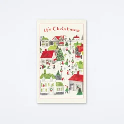 Christmas Village Tea Towel