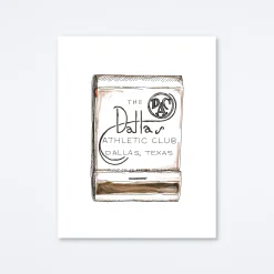 Dallas Athletic Club Scroll Art Print