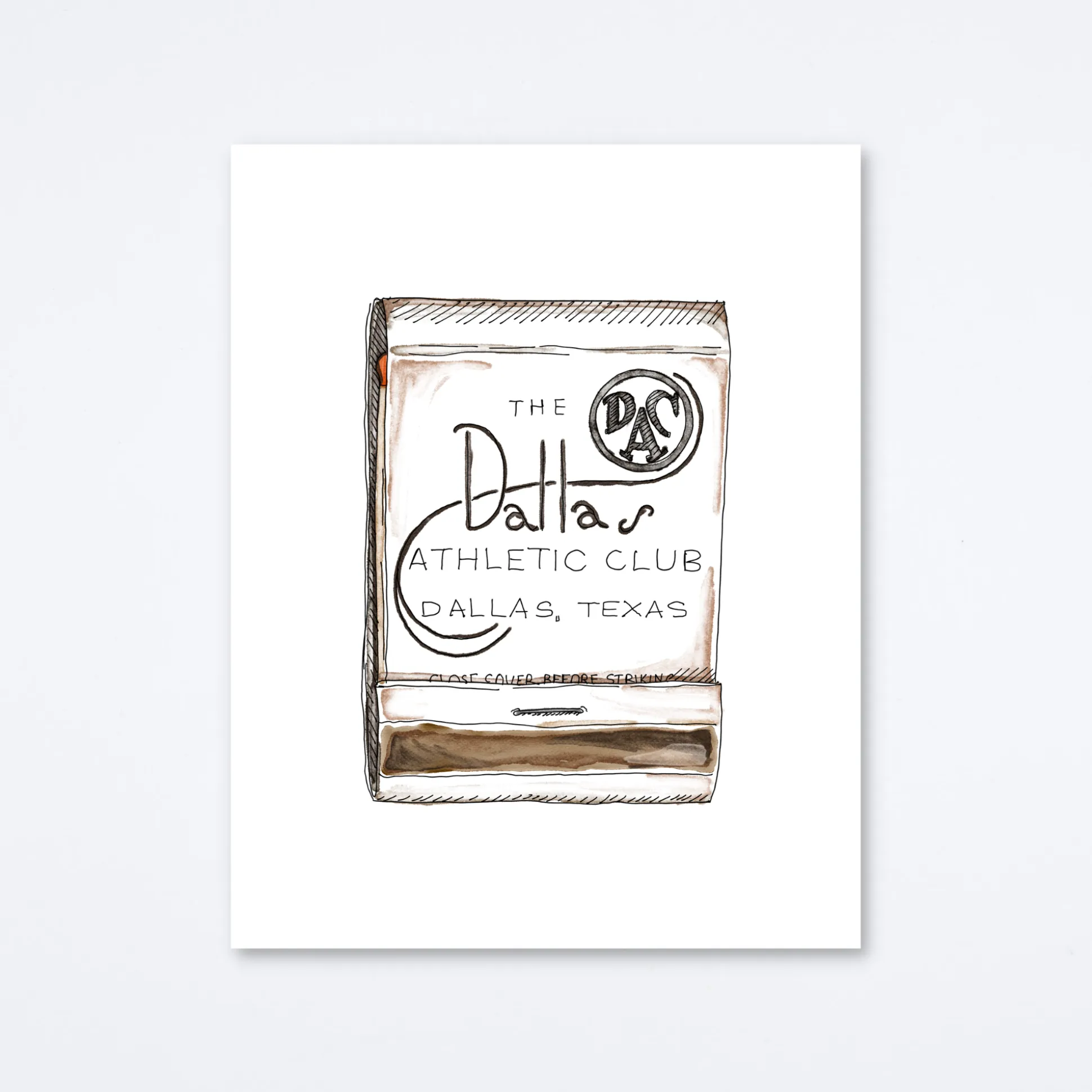 Dallas Athletic Club Scroll Art Print