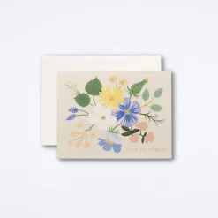 Garden Party Blue Thank You Card