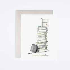 Grad Book Stack Card