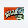 Greetings From Atlanta Red Postcard