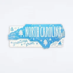 Greetings from North Carolina Die Cut Postcard