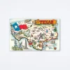 Greetings From Texas Map Postcard