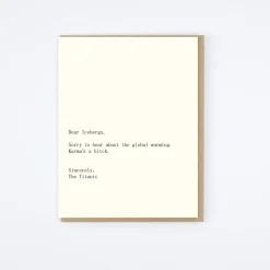 Icebergs/Titanic Card