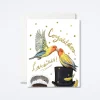 Lovebirds Wedding Card