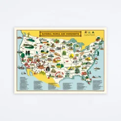 National Parks Map Wrap