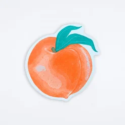 Peach Die Cut Postcard