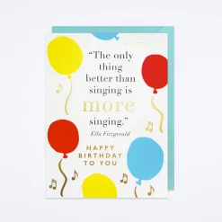 Singing Quote Birthday Card