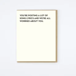 Song Lyrics Card