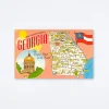 The Peach State Map Postcard