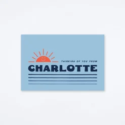 Thinking of You Charlotte Postcard