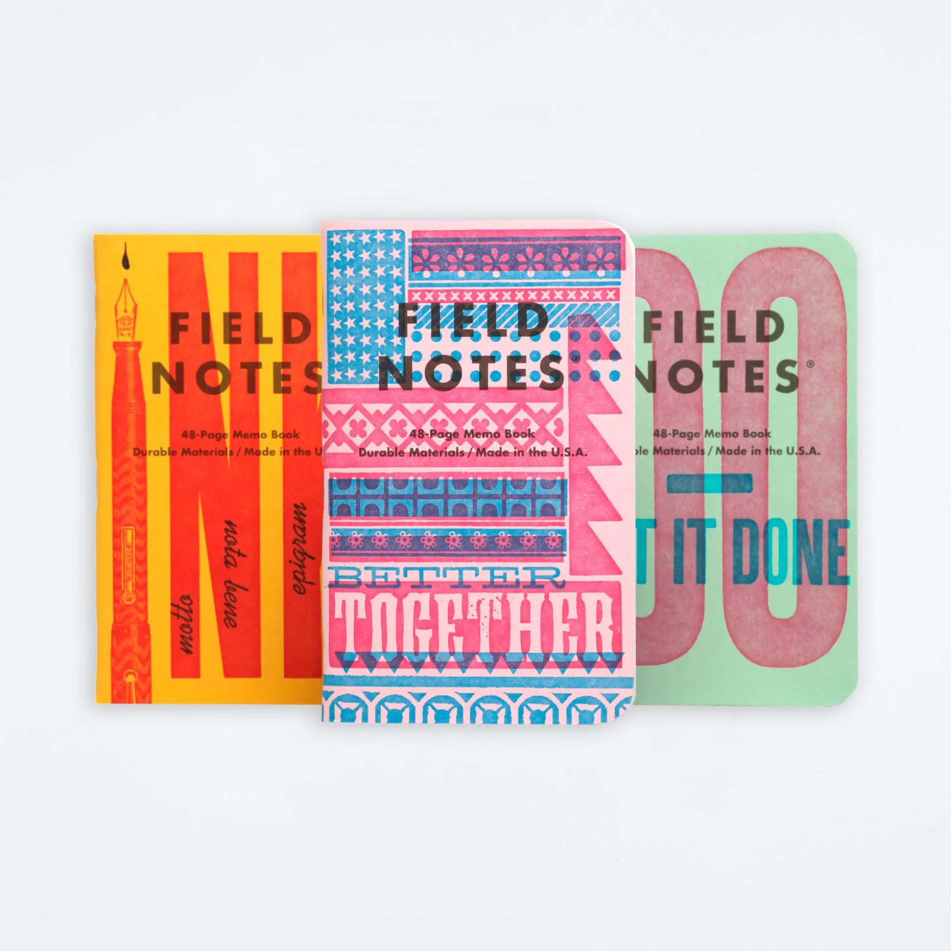 United States of Letterpress Notebook Set (Pack B)